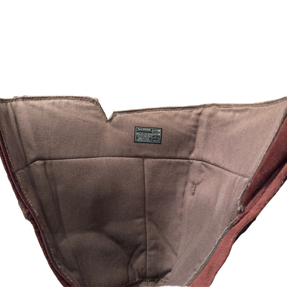 TEVA De La Vina Tall Knee High Waterproof Burgundy Leather Riding Boots 7.5 - Picture 7 of 10